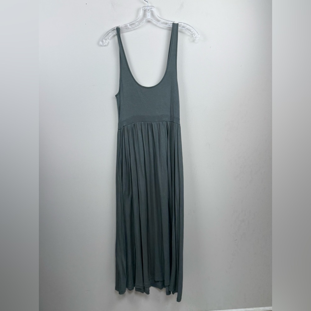 ARITZIA WILFRED green midi dress Elegant Gray Sleeveless Dress assonance small - Picture 6 of 14